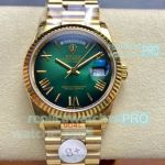 8+ Factory Luxury Rolex Day-Date Swiss 2824 Green Dial Copy Watch 